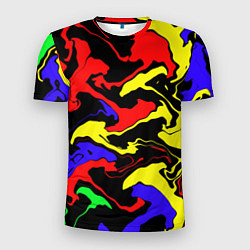 Мужская спорт-футболка Яркие абстрактные краски