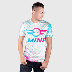 Футболка спортивная мужская Mini neon gradient style, цвет: 3D-принт — фото 2