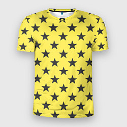 Мужская спорт-футболка Звездный фон желтый