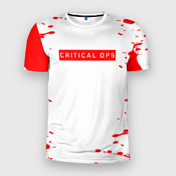 Футболка спортивная мужская Critical ops красные брызги, цвет: 3D-принт