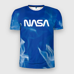 Футболка спортивная мужская Nasa - пламя, цвет: 3D-принт