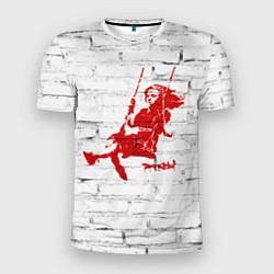 Футболка спортивная мужская Banksy girl on a swing, цвет: 3D-принт