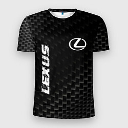 Мужская спорт-футболка Lexus карбоновый фон