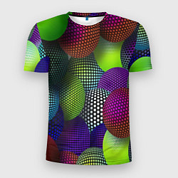 Мужская спорт-футболка Трехмерные разноцветные шары