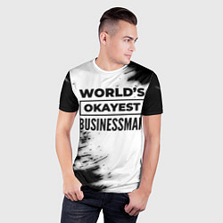 Футболка спортивная мужская Worlds okayest businessman - white, цвет: 3D-принт — фото 2