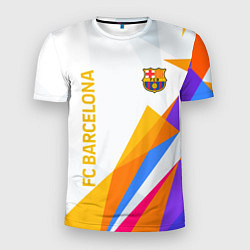 Футболка спортивная мужская Barcelona абстракция цветные геометрии, цвет: 3D-принт