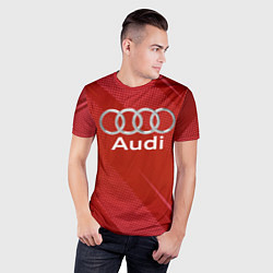 Футболка спортивная мужская Audi abstraction, цвет: 3D-принт — фото 2
