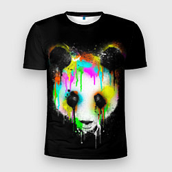 Мужская спорт-футболка Панда в краске