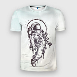Футболка спортивная мужская Космонавт в скафандре, цвет: 3D-принт
