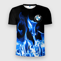Футболка спортивная мужская BMW fire, цвет: 3D-принт