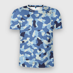 Мужская спорт-футболка Камуфляж ВМФ цифра крупный