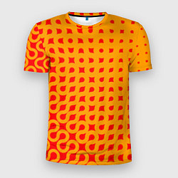 Футболка спортивная мужская Оранжевая абстракция, цвет: 3D-принт