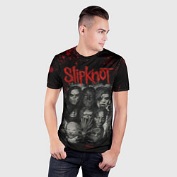 Футболка спортивная мужская Slipknot dark, цвет: 3D-принт — фото 2
