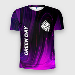 Мужская спорт-футболка Green Day violet plasma