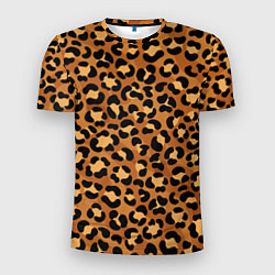Мужская спорт-футболка Леопардовый цвет