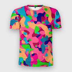 Мужская спорт-футболка Абстракция в психоделических цветах