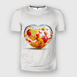 Футболка спортивная мужская Влюблённые сердца - сувенир, цвет: 3D-принт