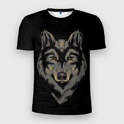 Мужская спорт-футболка Голова серого волка