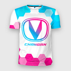 Футболка спортивная мужская Changan neon gradient style, цвет: 3D-принт