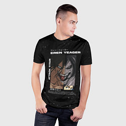 Футболка спортивная мужская Attack on Titan Eren Yeager, цвет: 3D-принт — фото 2