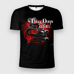 Мужская спорт-футболка Three Days Grace змея и ворон