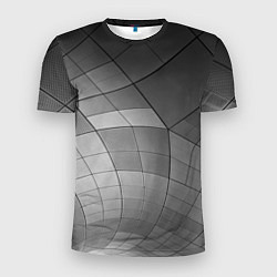 Мужская спорт-футболка Металлические серые пластины