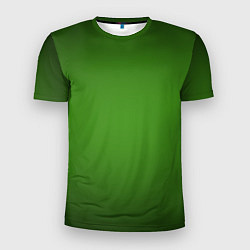 Футболка спортивная мужская Зеленый с затемняющей виньеткой, цвет: 3D-принт