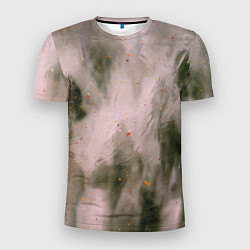Мужская спорт-футболка Абстрактный туман и следы красок