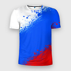 Мужская спорт-футболка Флаг России - триколор
