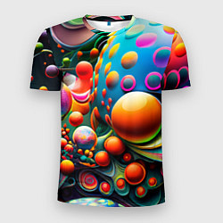 Мужская спорт-футболка Абстрактные космические шары