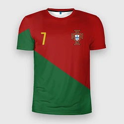 Футболка спортивная мужская Роналду сборная Португалии, цвет: 3D-принт