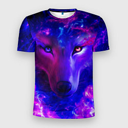 Мужская спорт-футболка Волшебный звездный волк