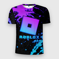 Футболка спортивная мужская Roblox logo neon gradient, цвет: 3D-принт