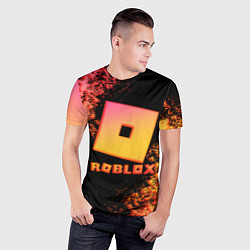 Футболка спортивная мужская Roblox logo gradient, цвет: 3D-принт — фото 2