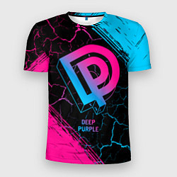 Футболка спортивная мужская Deep Purple - neon gradient, цвет: 3D-принт