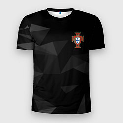 Футболка спортивная мужская Сборная Португалии треугольники, цвет: 3D-принт