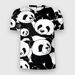 Мужская спорт-футболка С пандами паттерн