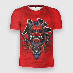 Футболка спортивная мужская Самурай - демон, цвет: 3D-принт