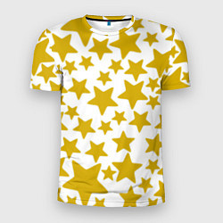 Футболка спортивная мужская Жёлтые звезды, цвет: 3D-принт