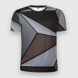 Мужская спорт-футболка Металлическая геометрическая броня