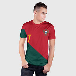 Футболка спортивная мужская Роналду ЧМ 2022 сборная Португалии, цвет: 3D-принт — фото 2