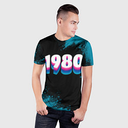Футболка спортивная мужская Made in 1980: vintage art, цвет: 3D-принт — фото 2