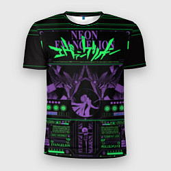 Футболка спортивная мужская Evangelion neon poster, цвет: 3D-принт