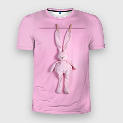 Футболка спортивная мужская Розовый зайка, цвет: 3D-принт