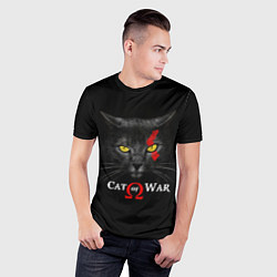 Футболка спортивная мужская Cat of war collab, цвет: 3D-принт — фото 2