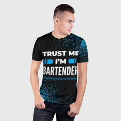 Футболка спортивная мужская Trust me Im bartender dark, цвет: 3D-принт — фото 2
