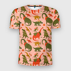 Мужская спорт-футболка Dinosaurs with gifts