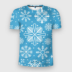 Мужская спорт-футболка Snow in blue