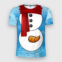Футболка спортивная мужская Снеговик затейник, цвет: 3D-принт