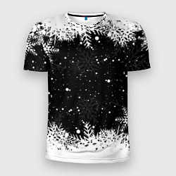 Мужская спорт-футболка Новогодний снегопад